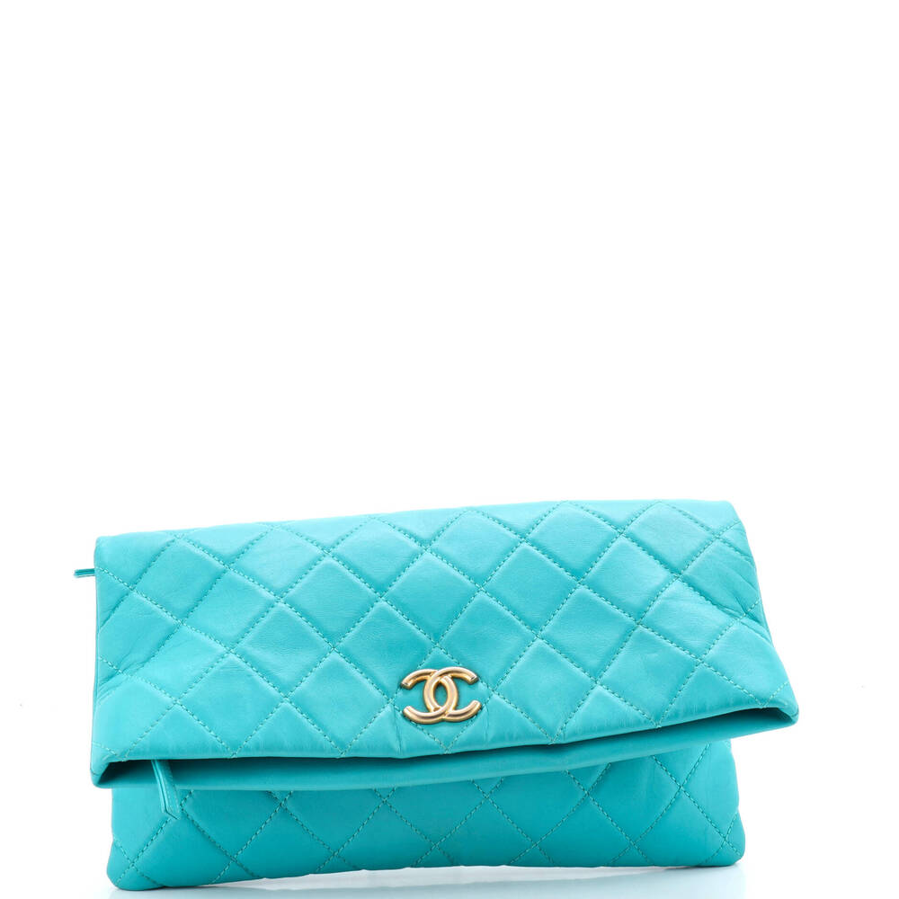 Chanel Cc Foldover Clutch Quilted #255141C23B